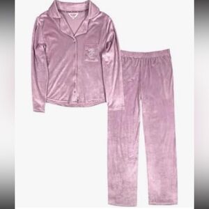 New Juicy Couture Two Piece Velvet Fleece Lounge Sleep Set